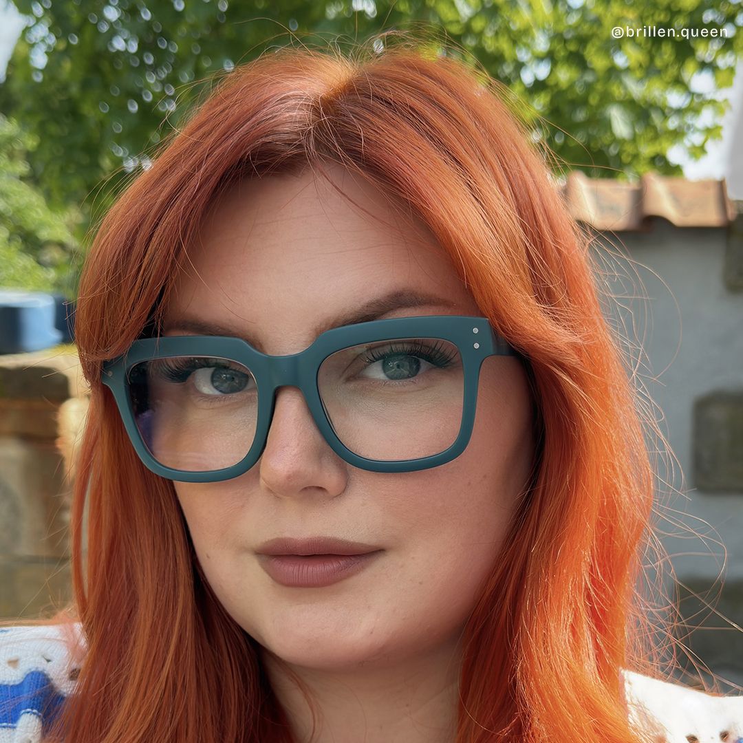 Liizbeett Grün Quadratisch Brille6