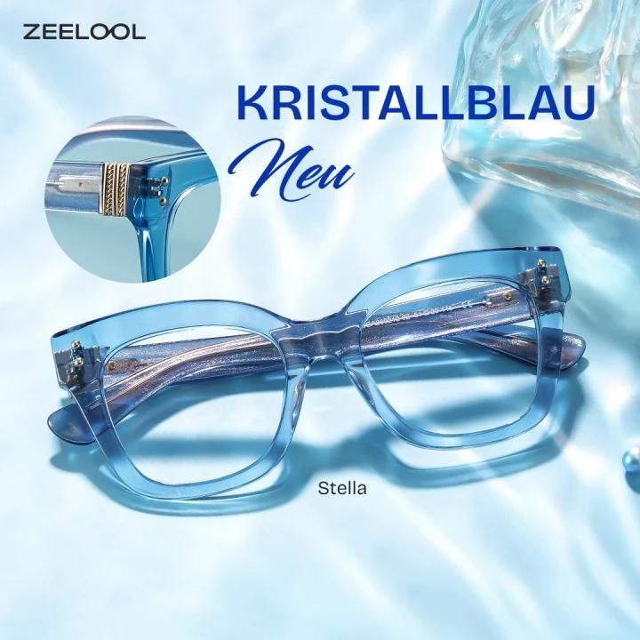 Erschwingliche blaue Stella Schmetterlings-Brillenfassungen | ZEELOOL2