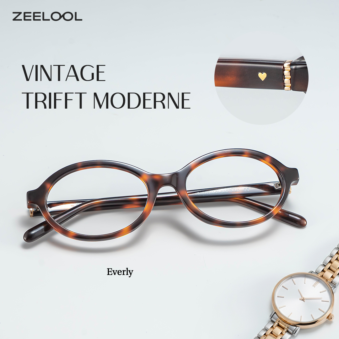 Everly Tortoise Oval Brille0