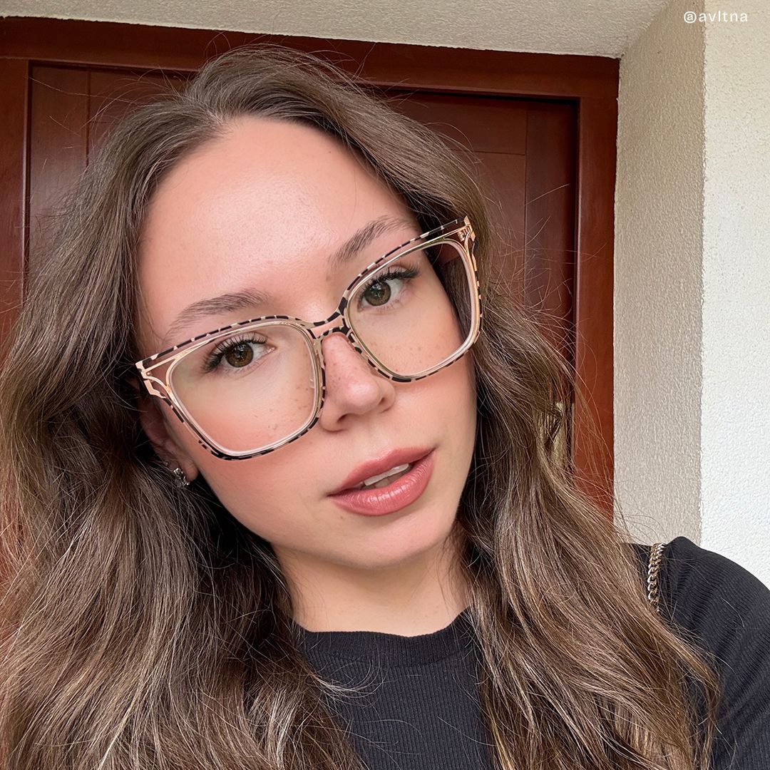 Dacarine Tortoise Quadratisch Metall Brille9