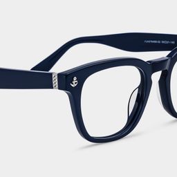 Pierce Blau Rund Brille6