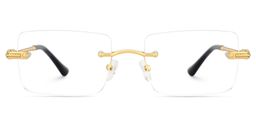 Peavy Gold Rechteckig Brille0