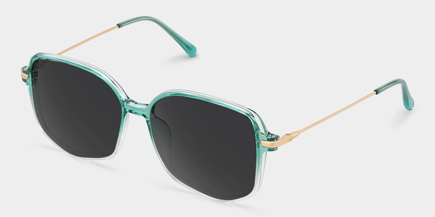 Payton Geometric Grün Sonnenbrillen für Damen und Herren | ZEELOOL2
