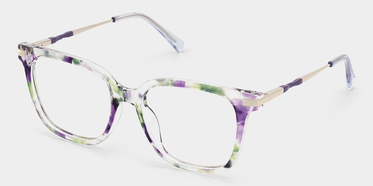 Jacqui Lila-Grün Quadratisch Brille5
