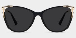 Pace Schwarz Cateye Sonnenbrille0