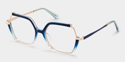 Yulisa Blau Quadratisch Brille4