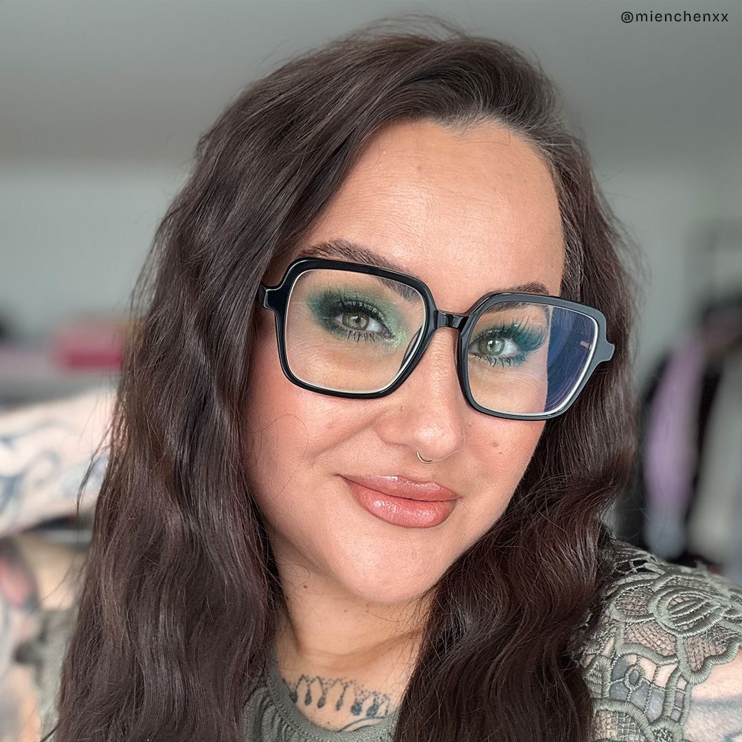 Ember Schwarz Quadratisch Acetat Brille6