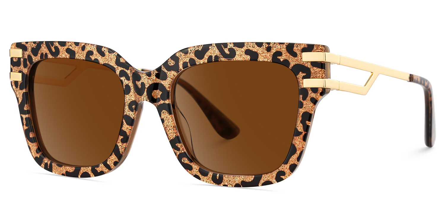 Lidia Braun-Leo Quadratisch Gemischte-Materialien Brille2