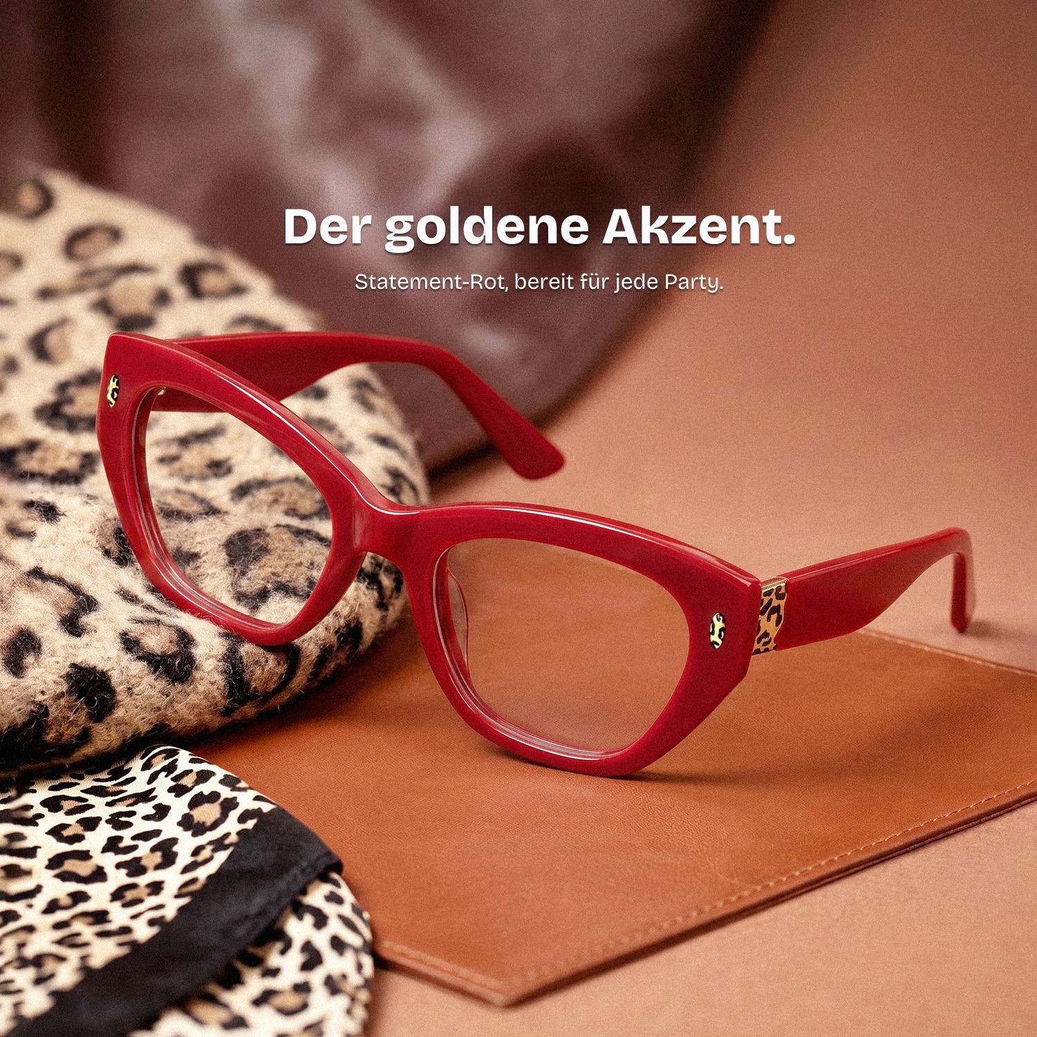 Dillon Rote Cat-Eye-Brille | ZEELOOL0