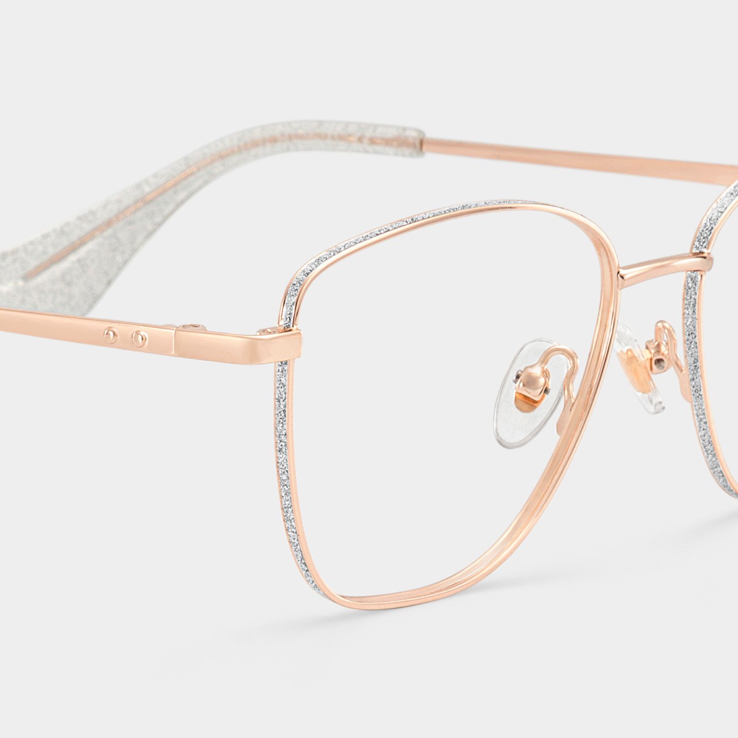 Skyler Rosa-Gold Schmetterling Brille5