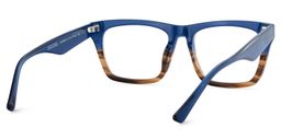Brookins Blau-Braun Rechteckig Brille4