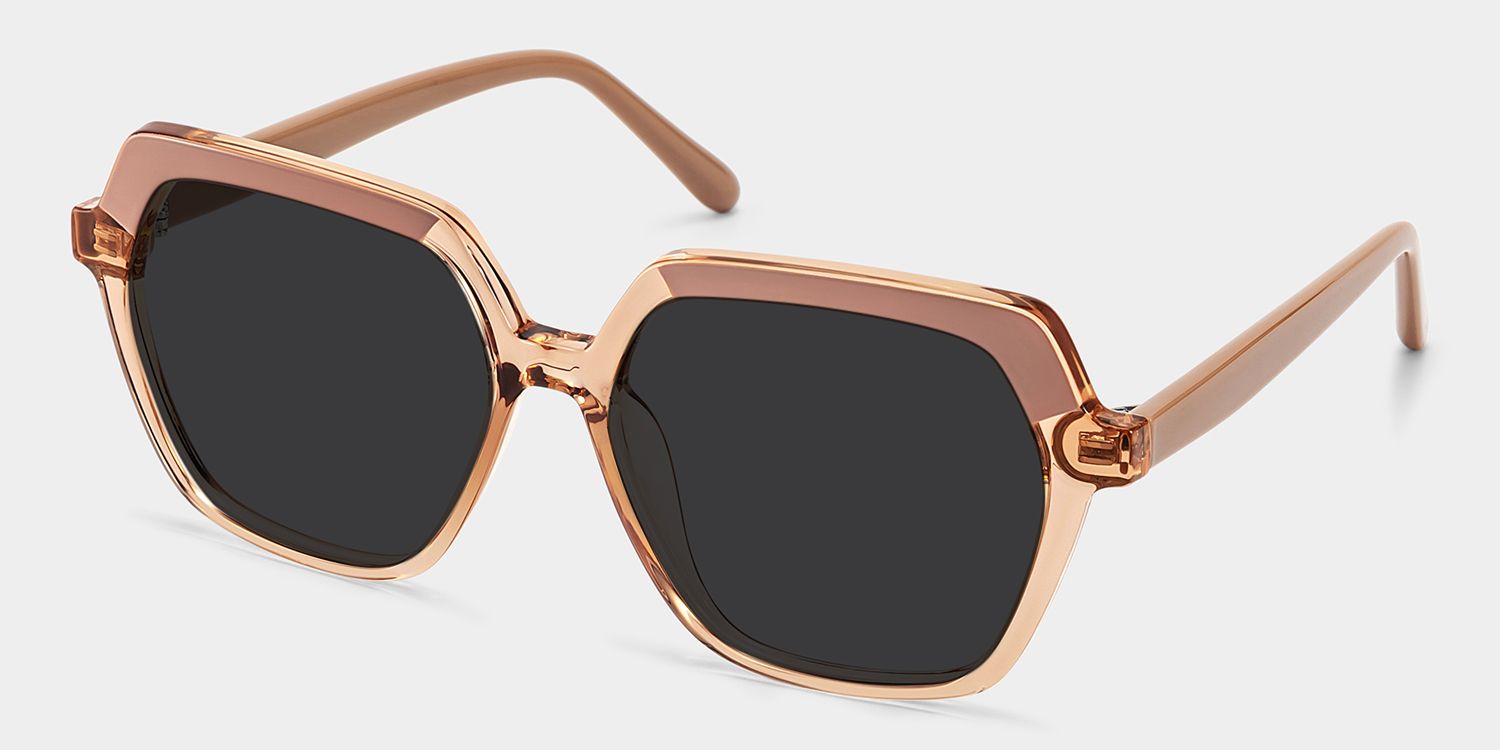 Norah Geometric Braun Sonnenbrille mit Sehstärke | ZEELOOL2