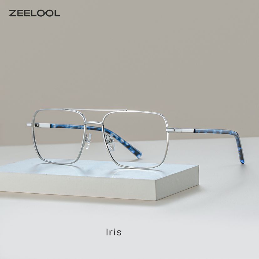 Iris Silber Pilot Brille