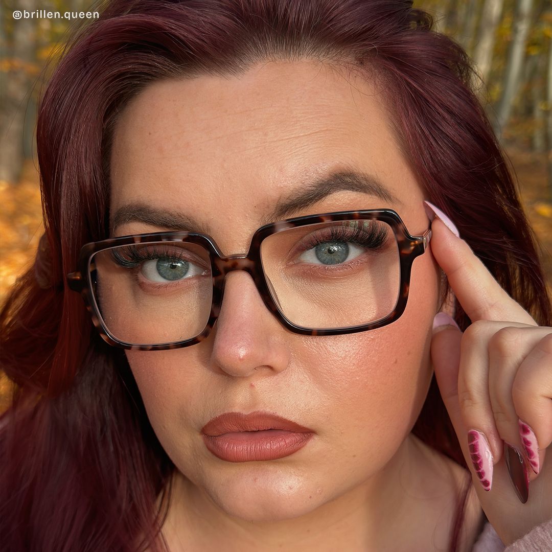 Beatrice Tortoise Rechteckig Brille8