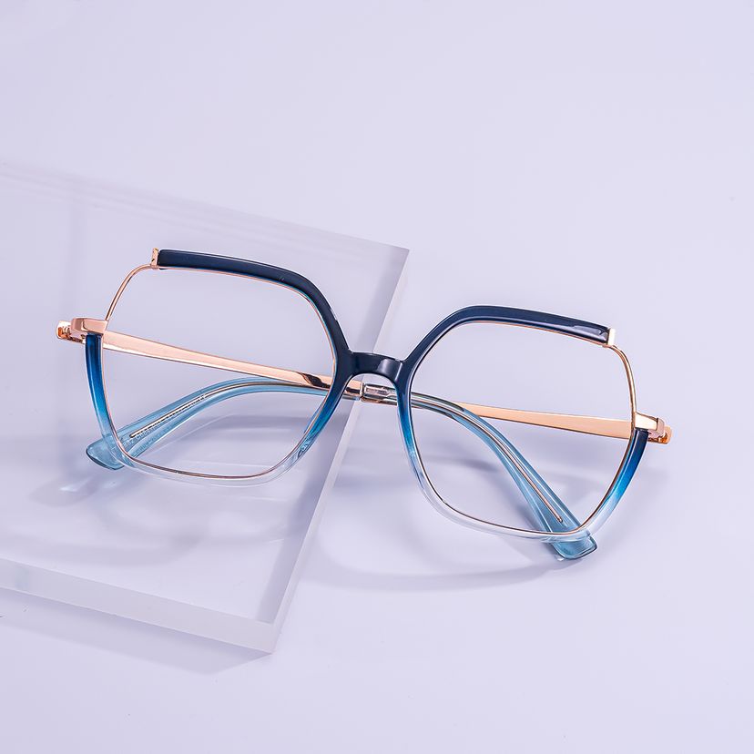 Yulisa Blau Quadratisch Brille