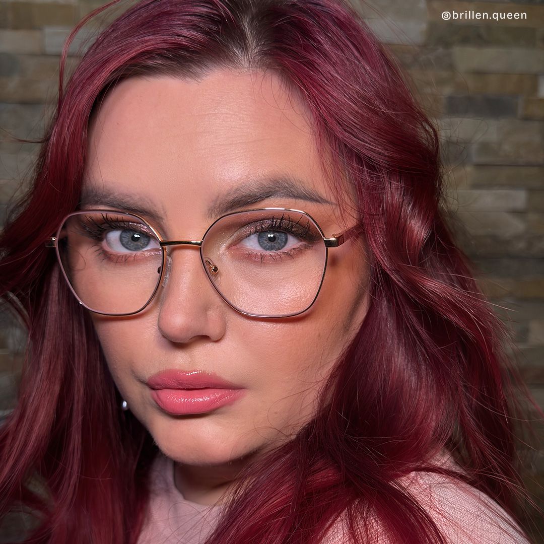 Perry Roségold Geometrisch Brille11