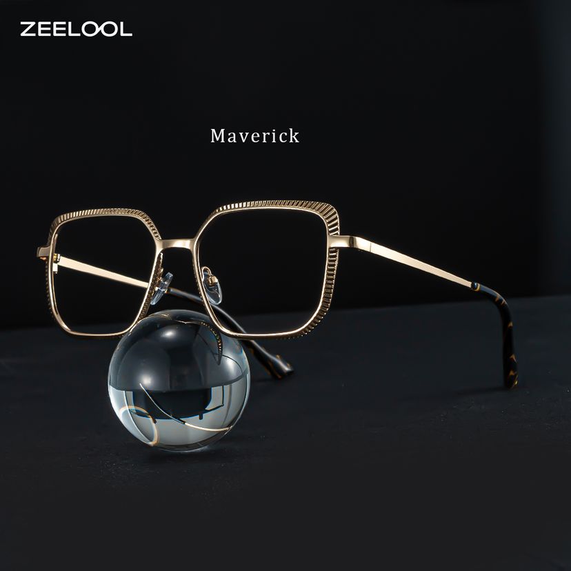 Maverick Gold Quadratisch Brille