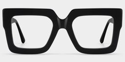 Brandon Schwarz Quadratische Brille0