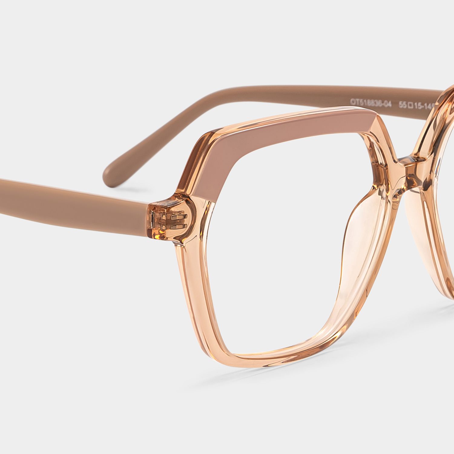 Norah Champagne Geometrische Brille5