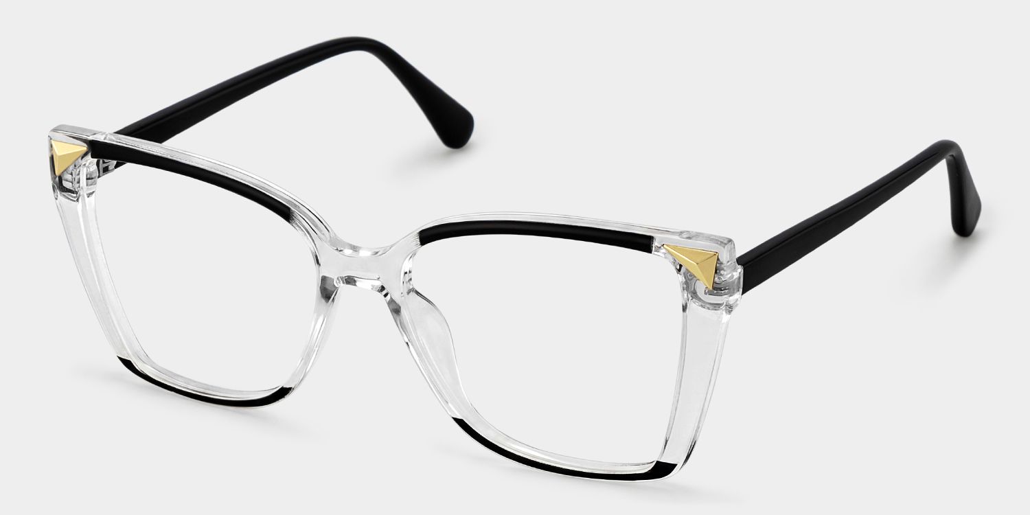 Shelia Schwarz-Klar Schmetterling Brille2