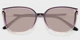 Walden Dunkellila Quadratisch Sonnenbrille1