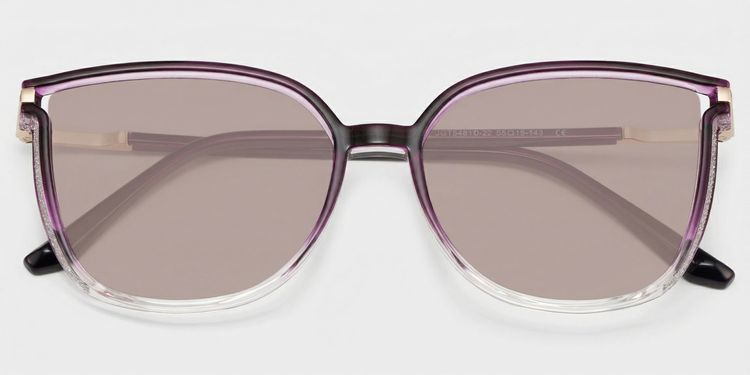 Walden Dunkellila Quadratisch Sonnenbrille