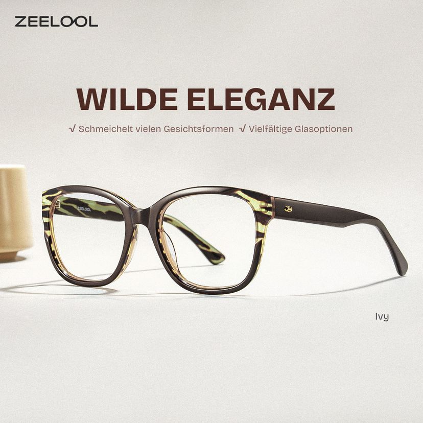 Ivy Braun Quadratisch Brille