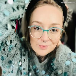 Yadejah Grün-Rosa Klar Cateye Brille5