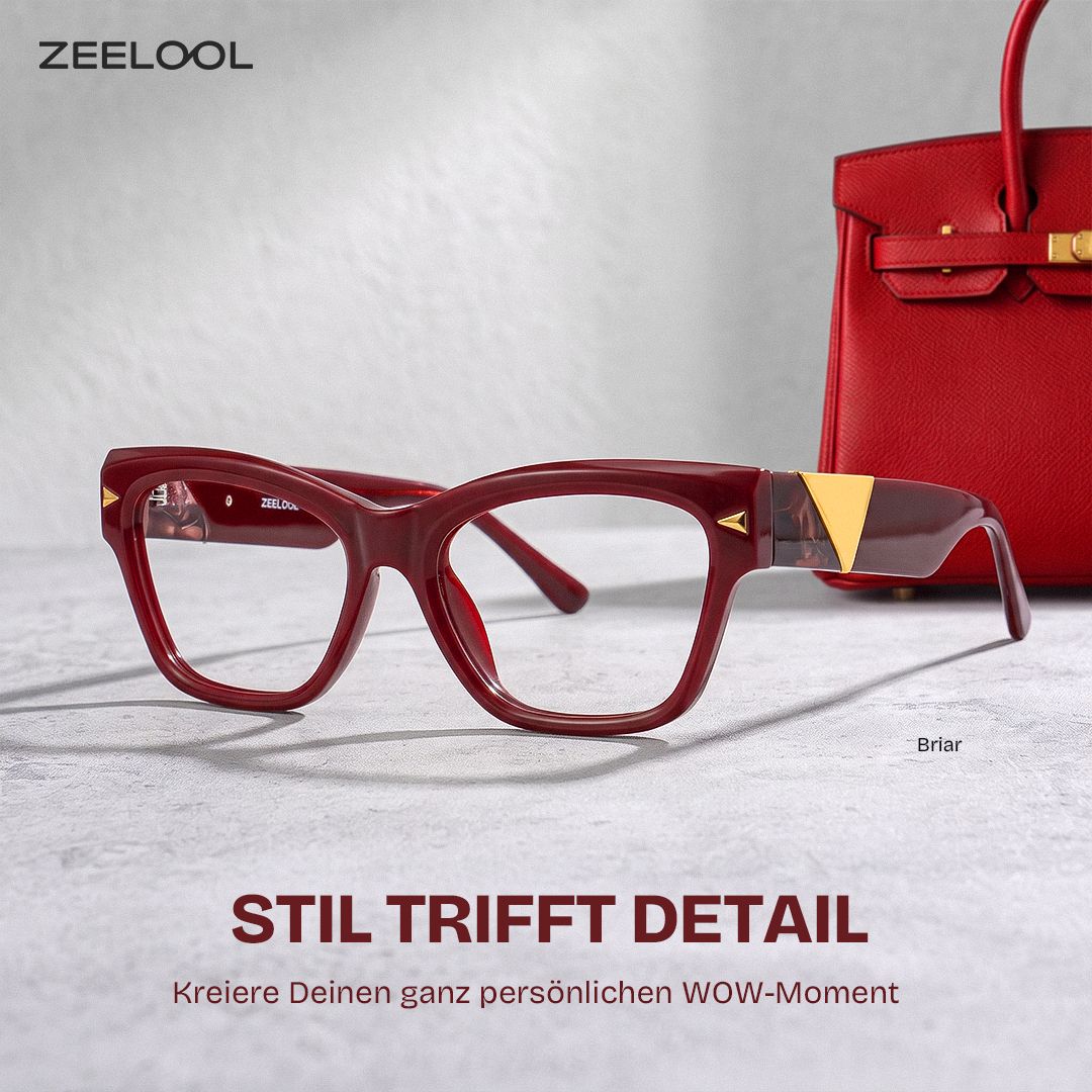 Briar Burgunderrote Cateye Brille | ZEELOOL0