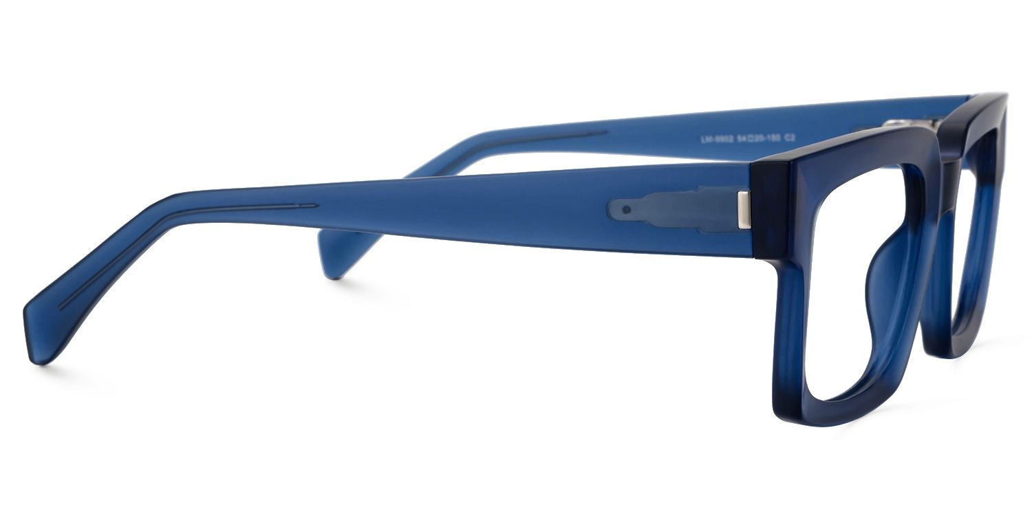 Amadeo Blau Rechteckig Brille2
