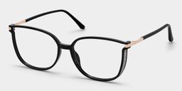 Walden Schwarz Cateye Brille2