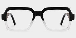 Jack Schwarz-Klar  Rechteckige Brille0