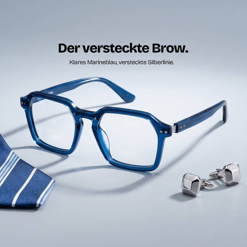 Brendan Blau Geometrisch Brille