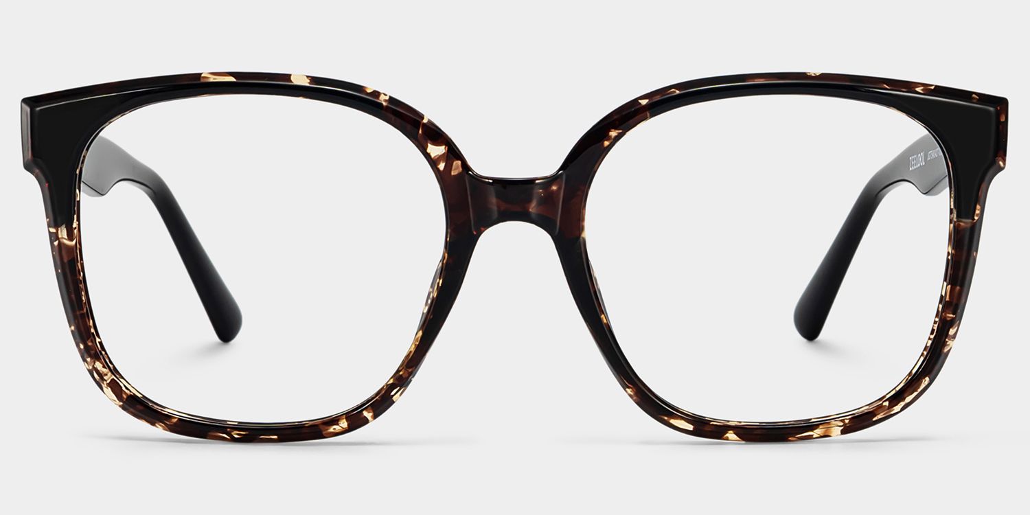 Siner Schwarz-Tortoise Quadratisch Brille1