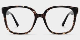 Siner Schwarz-Tortoise Quadratisch Brille1