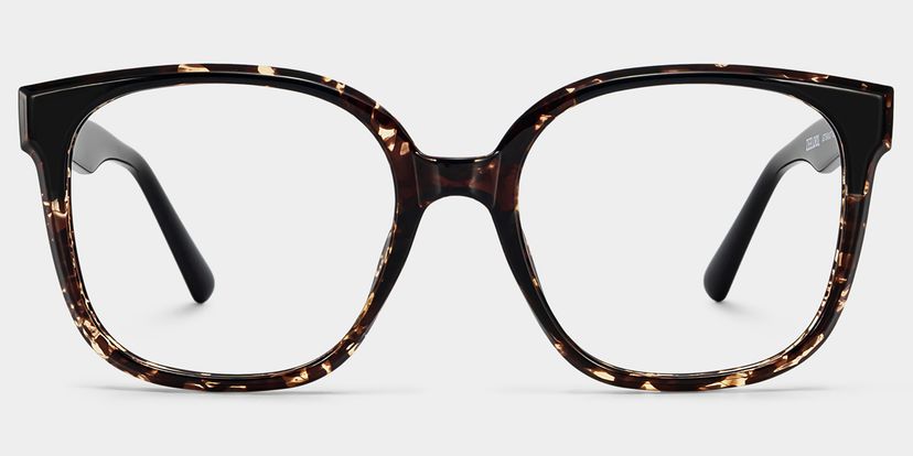 Siner Schwarz-Tortoise Quadratisch Brille