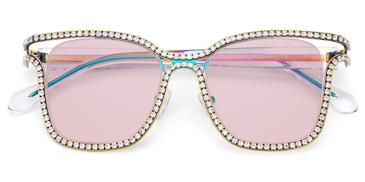 Shine Bunt Quadratisch Sonnenbrille