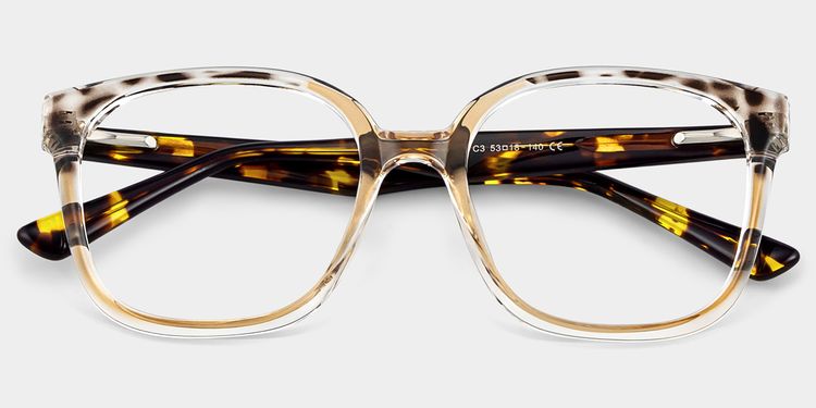 Siner Beige Quadratisch Brille