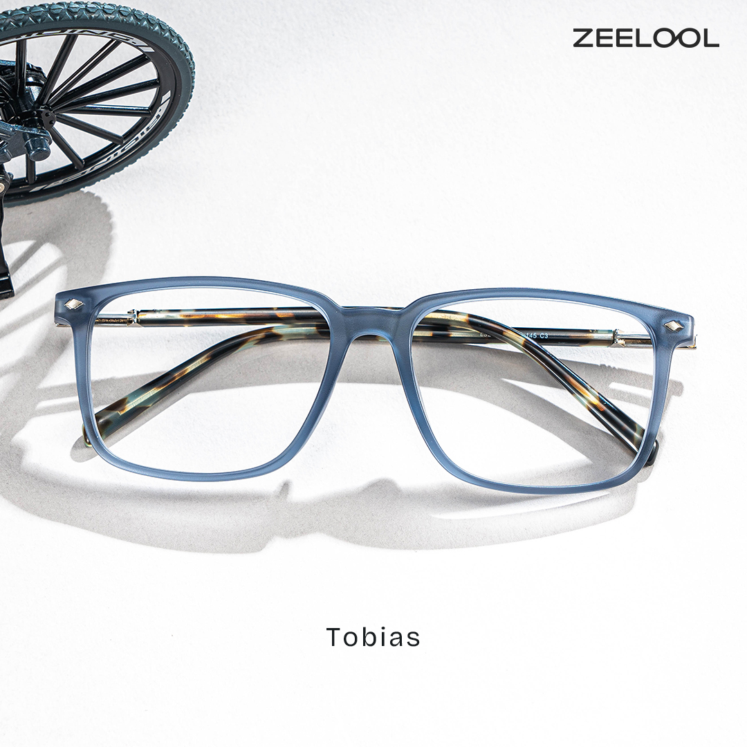 Tobias Blau Rechteckig Brille1