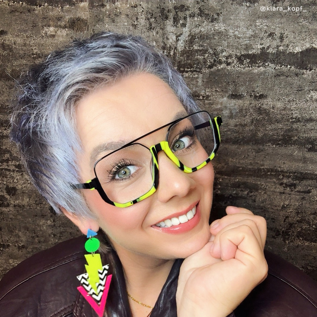 Oromiya Schwarz-Grün Pilot Brille