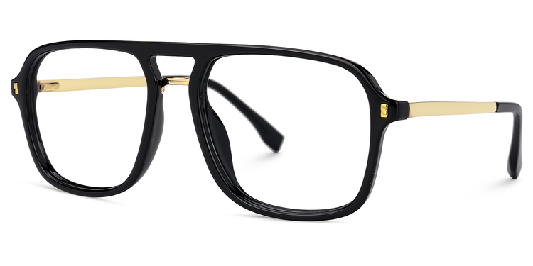 Kilworth Schwarz Pilot Brille
