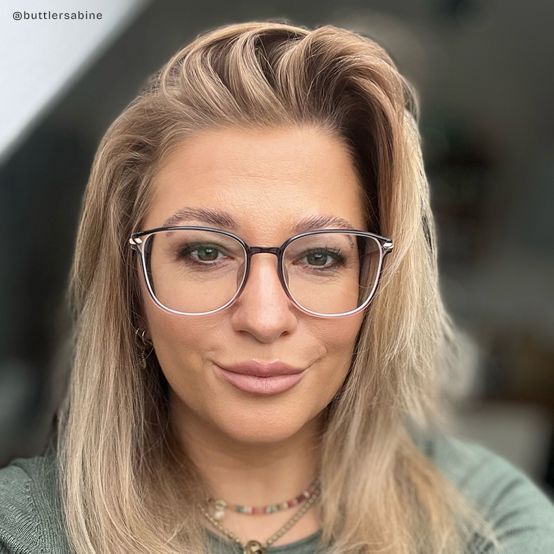 Hartwell Grau-Rosa Cateye Brille4