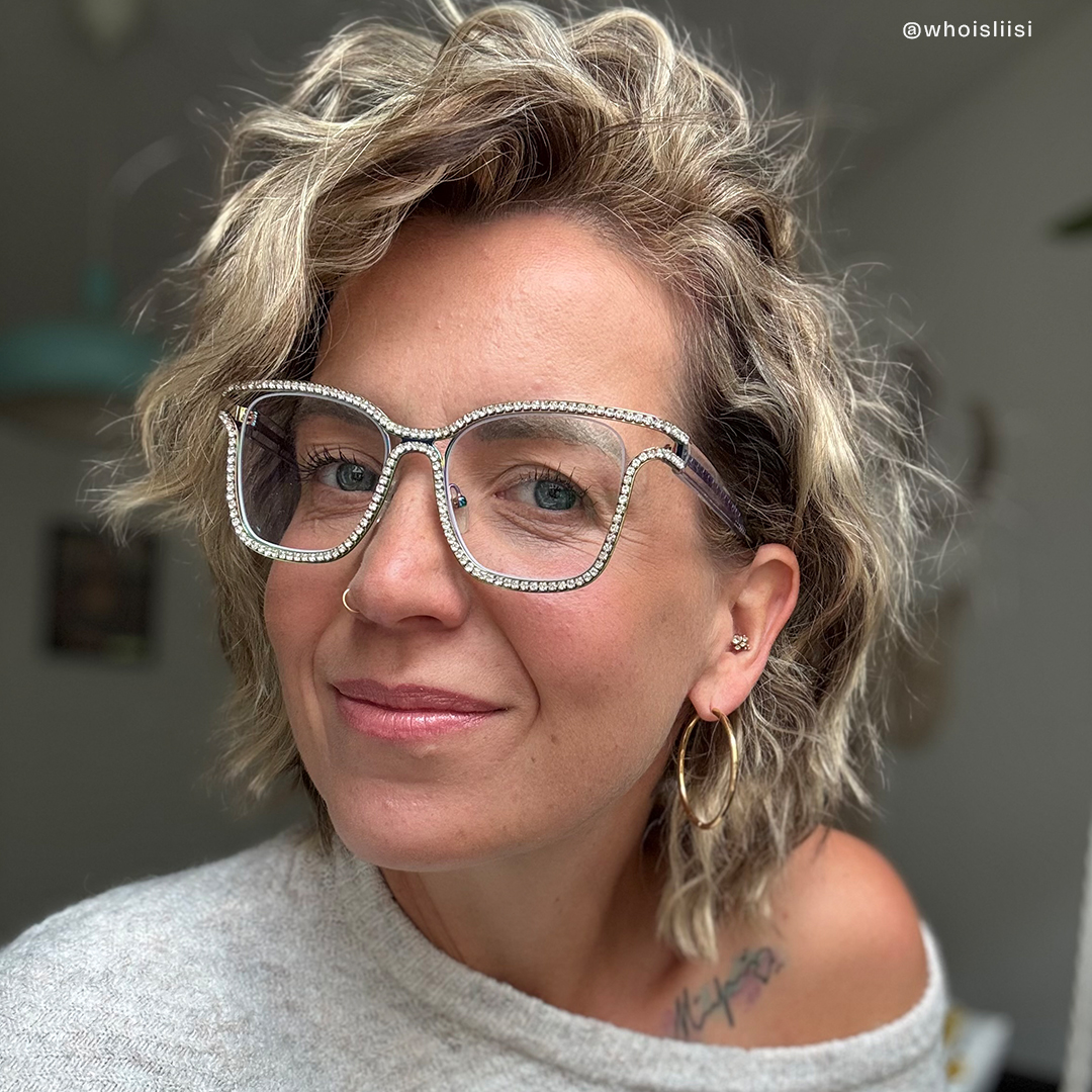 Shine Bunt Quadratisch Metall Brille9