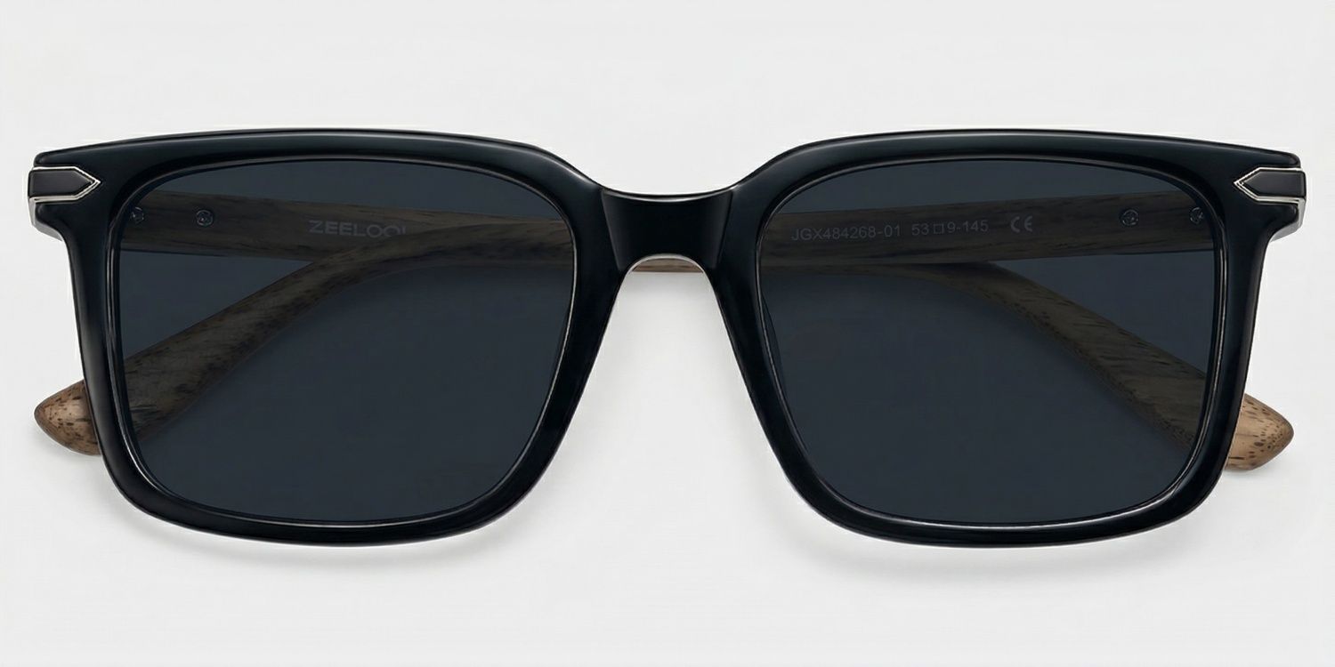 Noah Schwarz Rechteckig Brille1