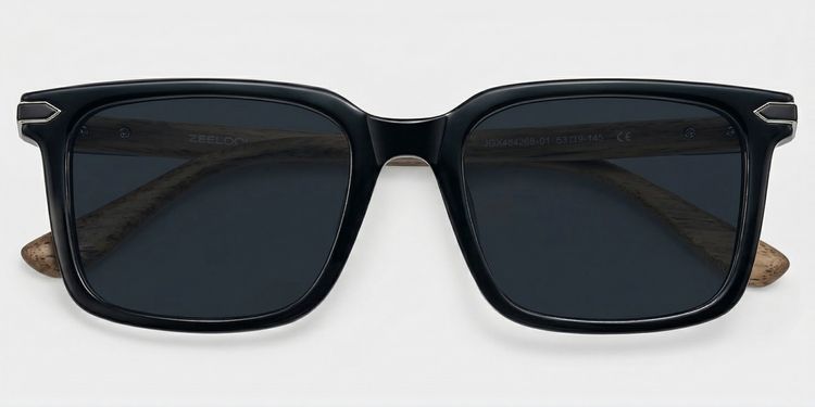 Noah Schwarz Rechteckig Sonnenbrille