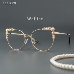 Wallice Gold Cateye Brille0