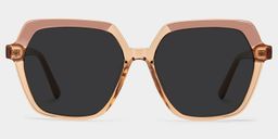 Norah Braun Geometrisch Sonnenbrille0