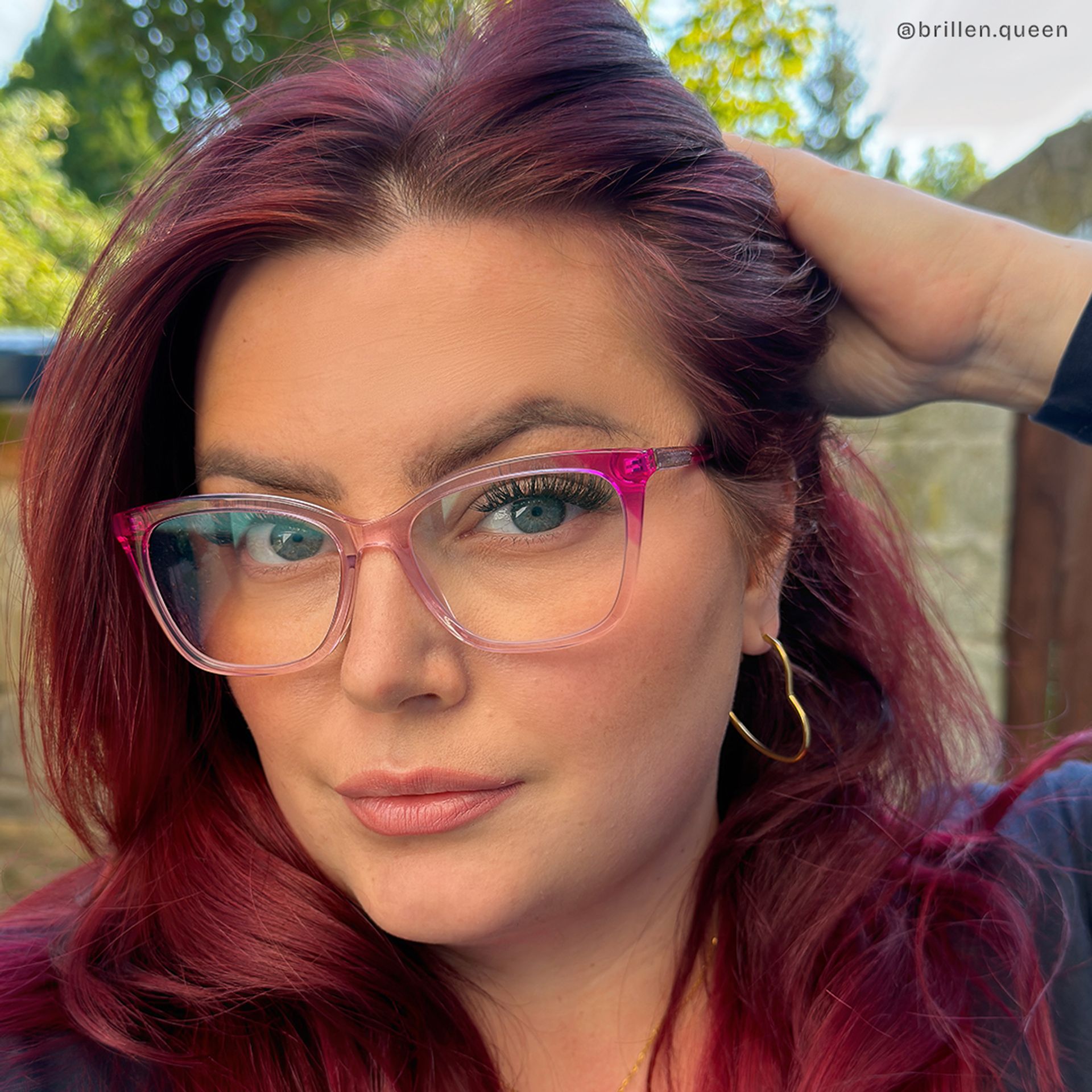 Juno Rosa Rechteckig Brille8