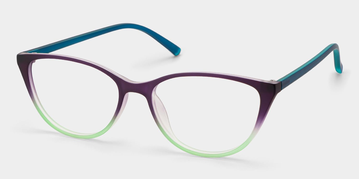 Lucy Lila-Grün Cateye Brille2