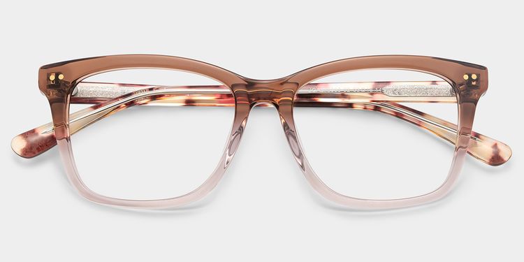 Layla Braun Quadratisch Brille